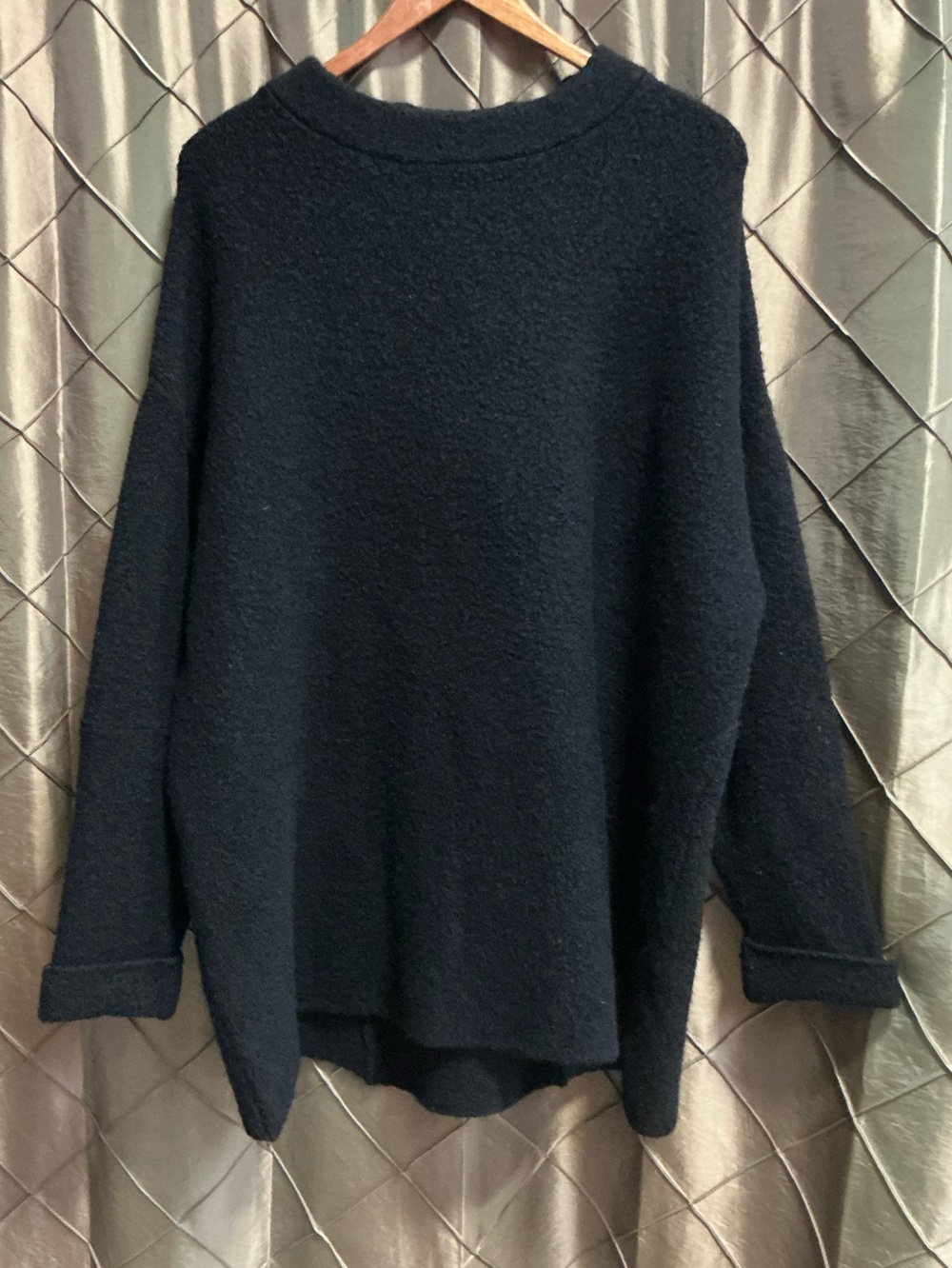VGUC- Free People Oversized Slub crew-Neck Tunic Sweater